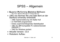 SPSS – Allgemein