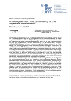 Handout Aron Oggier - EHB