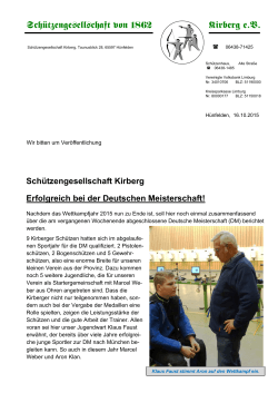 DM 2015 - Schützengesellschaft von 1862 Kirberg e.V.