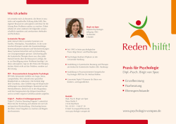 Reden hilft! - Praxis für Psychologie