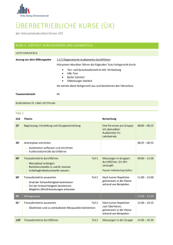Ausbildungsprogramm &uuml;berbetriebliche Kurse &uuml;K