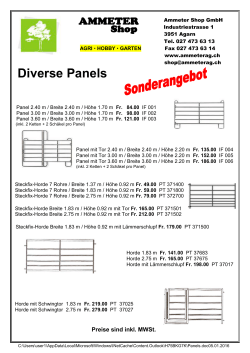 Panels im Ammeter Shop