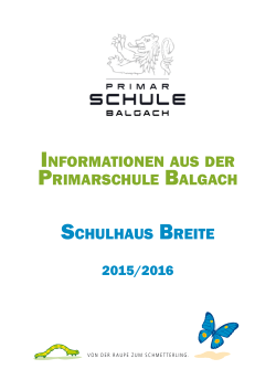 Informationsbroschüre - Primarschule Balgach