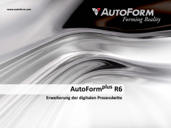 AutoForm R6 - AutoForm Engineering