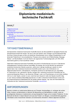 Diplomierte medizinisch-technische Fachkraft