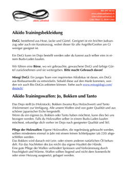 Informationen zu Trainingsanz&uuml;gen und Waffen