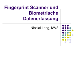 Fingerprint Scanner und Biometrische Datenerfassung