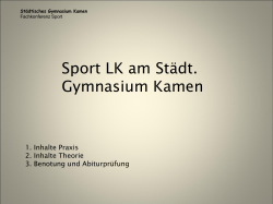 Sport - Städtisches Gymnasium Kamen