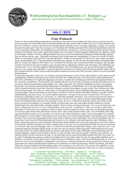 Info 3 / 2015 - W&uuml;rttembergischer Kurzhaarklub eV