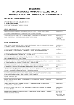 Crufts-Qualifikation 26.09.2015