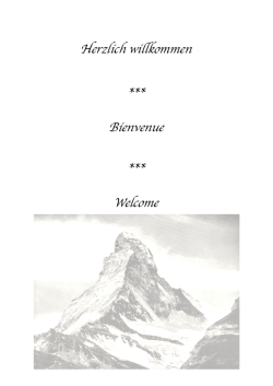 Herzlich willkommen *** Bienvenue *** Welcome