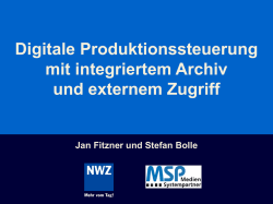 Digitale Produktionssteuerung