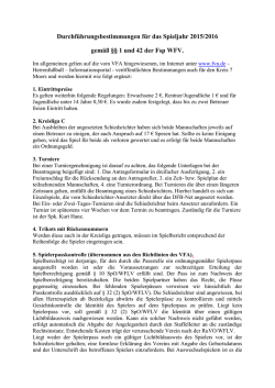 Durchf&uuml;hrungsbestimmungen - Kreis 7 - Moers