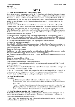 Informationen f&uuml;r die Oberstufe