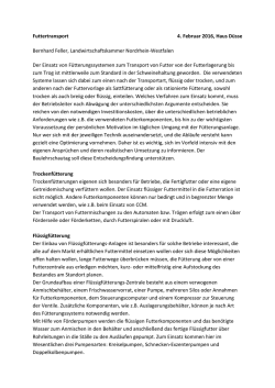 Informationen zum Baulehrschautag Futtertransport