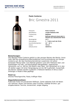 Bric Ginestra 2011 - Wein und Kultur AG