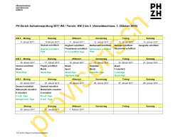 Provisorischer Prüfungsplan Januar 2017