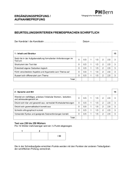 Beurteilungskriterien Fremdsprachen schriftl.