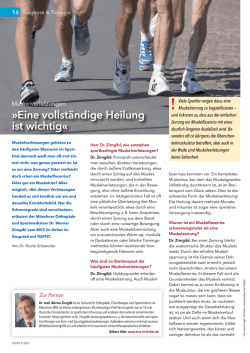 Eine vollst&auml;ndige Heilung ist wichtig&laquo;