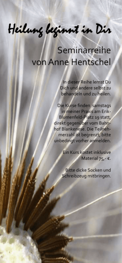 Heilung beginnt in Dir