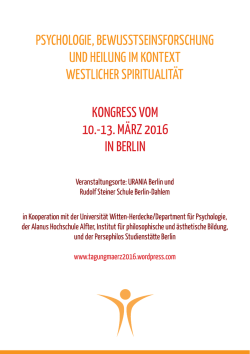 PSYCHOLOGIE, BEWUSSTSEINSFORSCHUNG UND HEILUNG IM