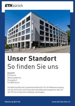 Standort - ETH Zürich