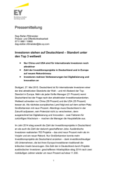 Pressemitteilung Standort Deutschland 2015