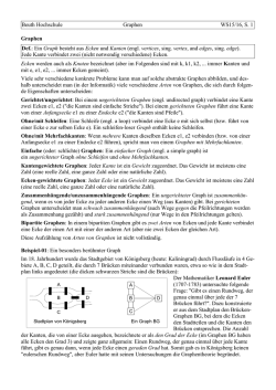 Ein Graph besteht aus Ecken und Kanten