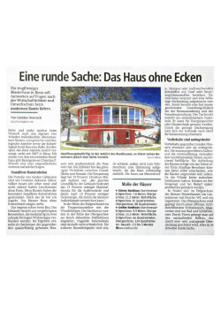 Eine runde Sache: Das Haus ohne Ecken