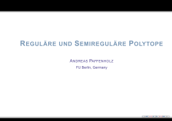 reguläre und semireguläre polytope