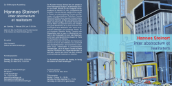 Hannes Steinert - Galerie der Stadt Sindelfingen