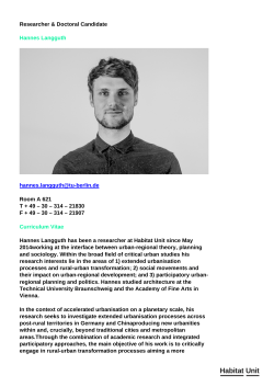 Habitat Unit - Hannes Langguth