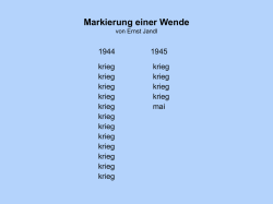 Markierung einer Wende