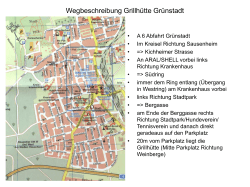 Wegbeschreibung Grillhütte Grünstadt