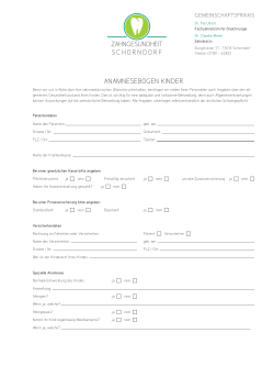 ANAMNESEBOGEN KINDER