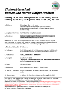 Golfanlage Hofgut Praforst - Golfclub Hofgut Praforst eV