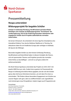 Pressemitteilung - Nospa Sparkassen Blog