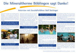 Die Mineraltherme Böblingen sagt Danke!