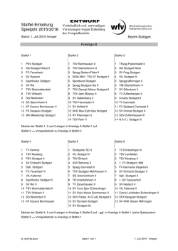 Staffel-Einteilung Spieljahr 2015/2016