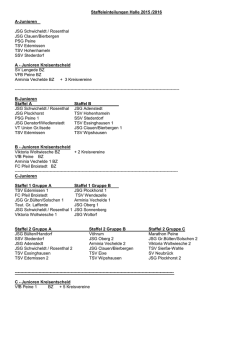 Staffeleinteilungen