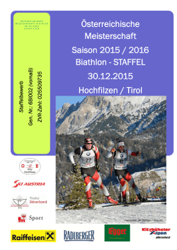 STAFFEL 30.12.2015 Hochfilzen / Tirol
