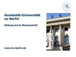 Herzlich willkommen an der Humboldt-Universit&auml;t zu - Hu