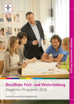 Berufliche Fort - Kreuznacher Diakonie