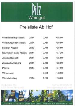 Weingut PILZ - Weinritter Wien