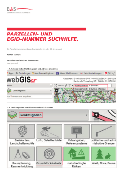 Suchhilfe Parzellen und EGID-Nummer