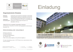 Einladung - Prolaps &ndash; Der zentrale Defekt (Vaginale Hysterektomie