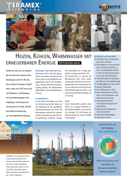 HEIZEN, K&Uuml;HLEN,WARMWASSER MIT ERNEUERBARER ENERGIE