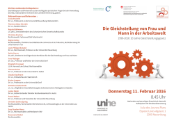 Die Gleichstellung von Frau und Mann in der Arbeitswelt