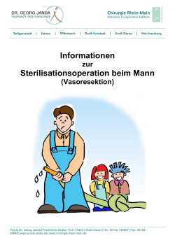 Informationen Sterilisationsoperation beim Mann
