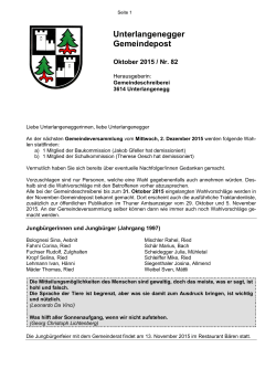 Gemeindepost Nr. 82 - Gemeinde Unterlangenegg